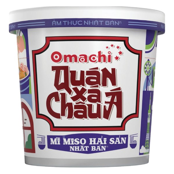 Mì Omachi Quán Xá Châu Á Miso Hải Sản Nhật Bản Ly 96G
