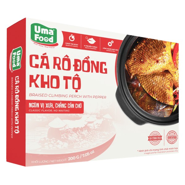 Cá Rô Đồng Kho Tộ Ăn Liền Uma' Food Hộp 200G