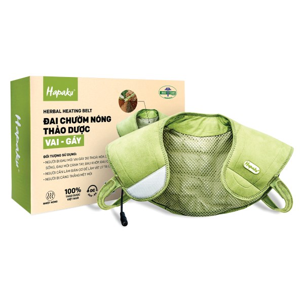 Đai Chườm Nóng Thảo Dược Vai Gáy Hapaku 