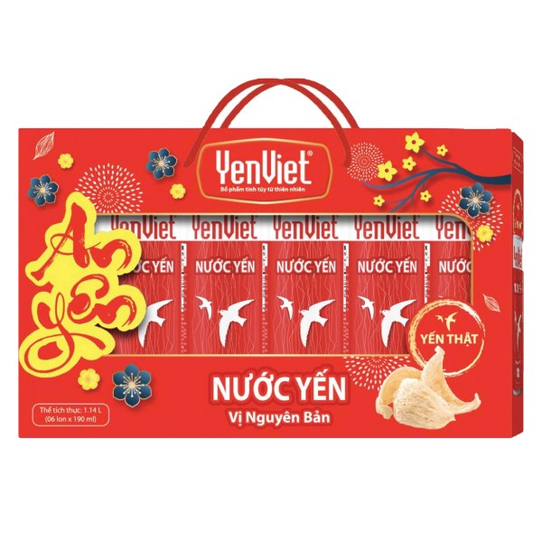 Hộp Quà 6 Lon Nước Yến Yến Việt Tự Nhiên 190Ml