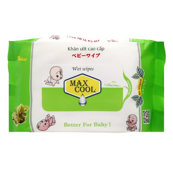 Khăn Ướt Max Cool Không Hương 30 Tờ