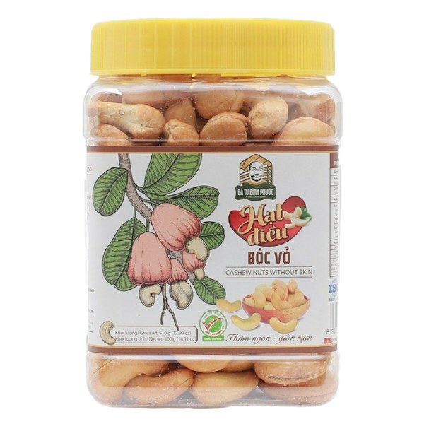 Hạt Điều Bà Tư Bóc Vỏ Hộp 400G