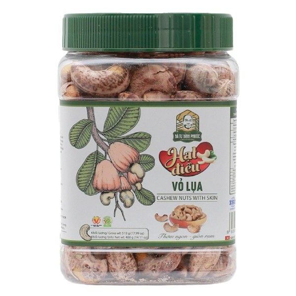 Hạt Điều Bà Tư Vỏ Lụa Hộp 400G