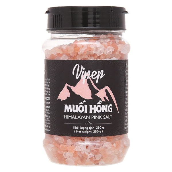 Muối Hồng Nguyên Hạt Himalaya Vipep Hũ 250G