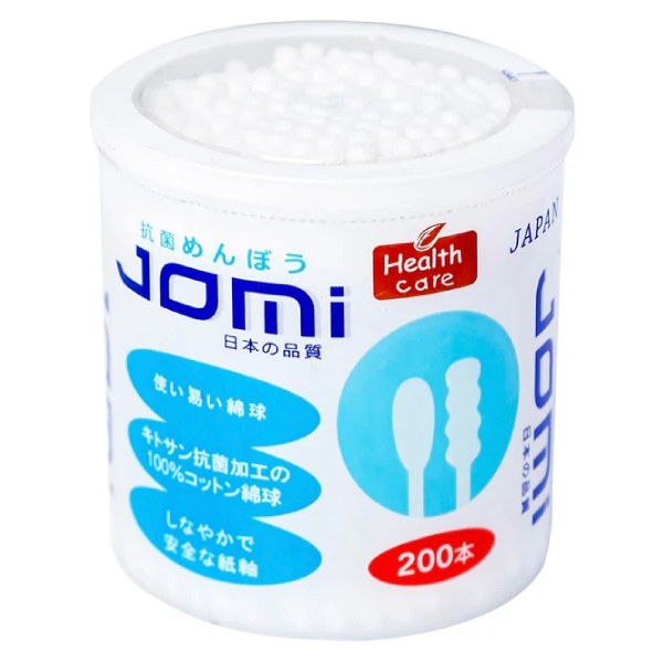 Tăm Bông Jomi Thân Giấy Hộp 200 Cây