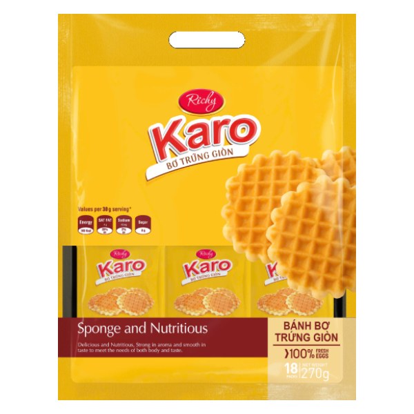 Bánh Trứng Nướng Richy Karo Túi 270G