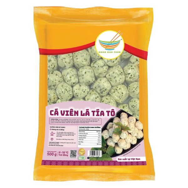 Cá Viên Lá Tía Tô Hoàn Hảo 500G