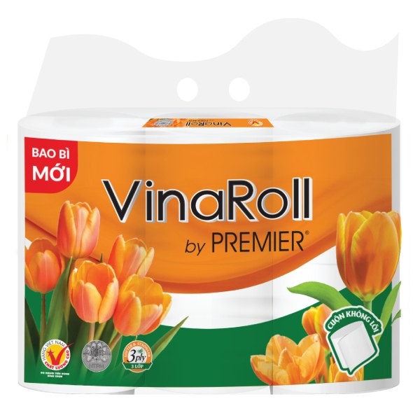 Lốc 6 Cuộn Giấy Vệ Sinh Vinaroll Premier Không Lõi