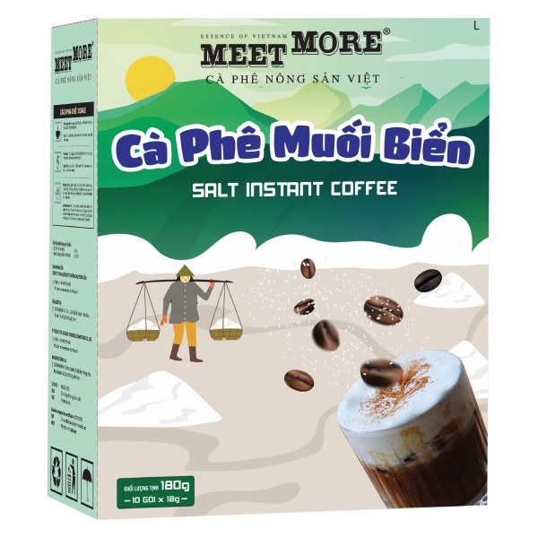 Cà Phê Hòa Tan Meet More Muối Biển Hộp 10*18G