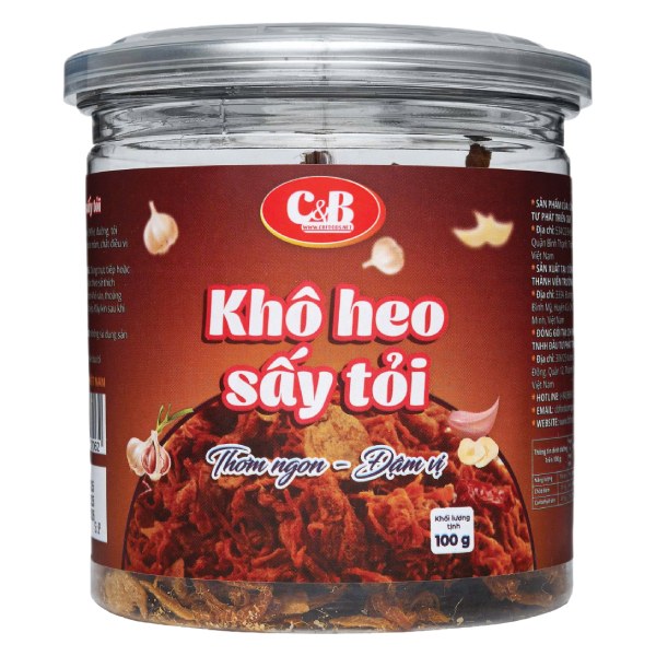 Khô Heo Sấy Tỏi C&B Hũ 100G