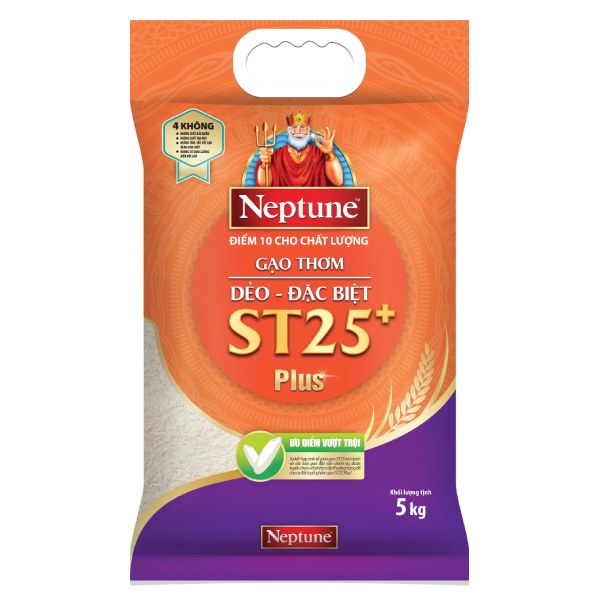 (Only Emartmall) Gạo Thơm Neptune ST25 Plus Dẻo Đặc Biệt 5Kg