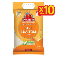 Gạo Thơm Đặc Sản Neptune ST25 Lúa Tôm Plus 5Kg