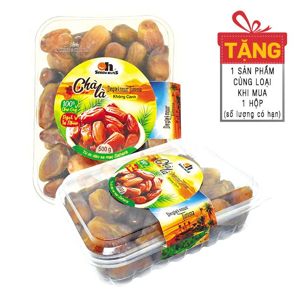 Chà Là Không Cành Oh Smile Nuts Tunisia Hộp 500G