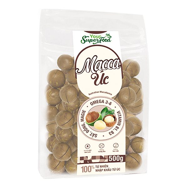 Macca Úc Thượng Hạng Gói 500G