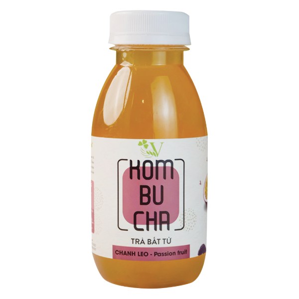 Trà Kombucha VGreen Light Chanh Leo Chai 250Ml