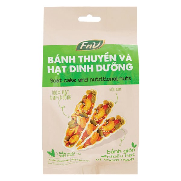 Bánh Thuyền Hạt Dinh Dưỡng FnV 60G