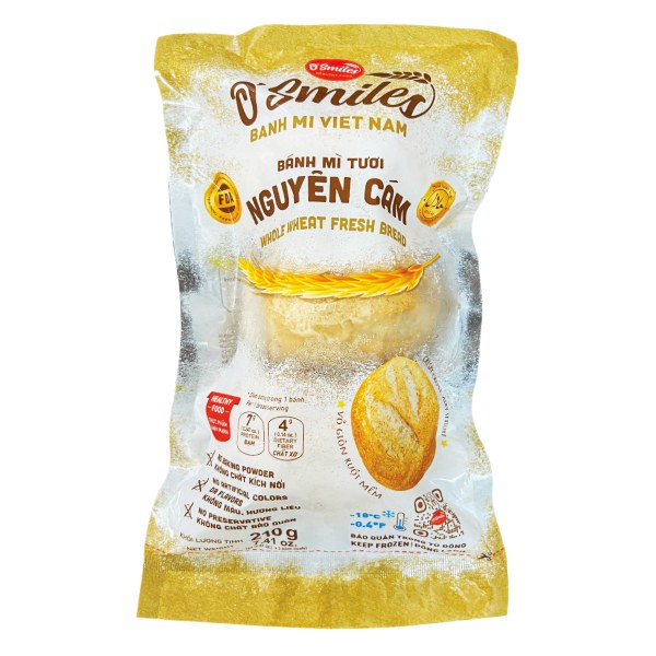 Bánh Mì Tươi Nguyên Cám O'Smiles Gói 210G