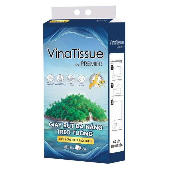 Giấy Rút Đáy Đa Năng Vinatissue 320 Tờ