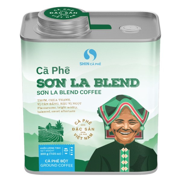 Cà Phê Shin Rang Xay Sơn La Hộp 200G