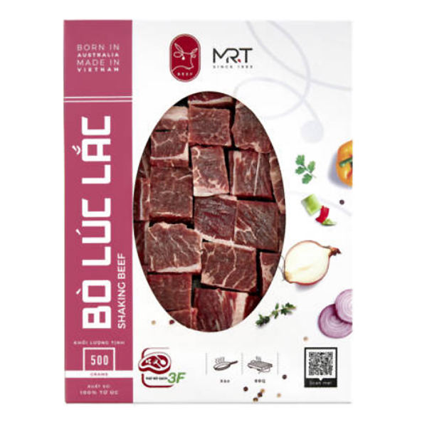 Thịt Bò Lúc Lắc Đông Lạnh Mr.T Hộp 500G