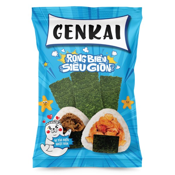 Rong Biển Siêu Giòn Genkai Vị Tảo Biển Nhật Bản Gói 14G