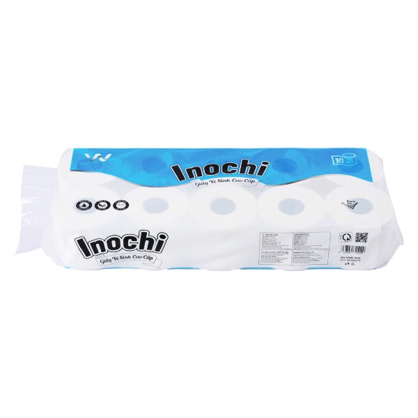 Lốc 10 Cuộn Giấy Vệ Sinh Inochi Có Lõi 3 Lớp