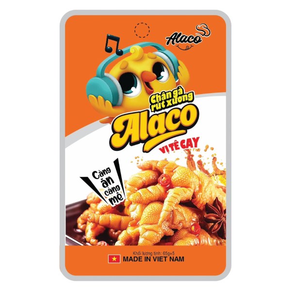 Chân Gà Rút Xương Alaco Cay Ngọt Gói 26G