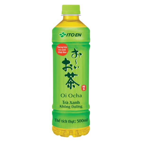 Trà Xanh Oi Ocha Không Đường Chai 500Ml