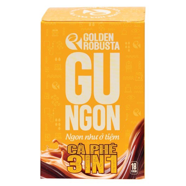Cà Phê 3IN1 Gu Ngon Đậm Hộp 18 Gói*16G