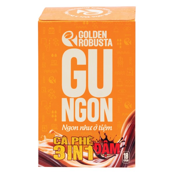 Cà Phê 3IN1 Gu Ngon Hộp 18 Gói*16G