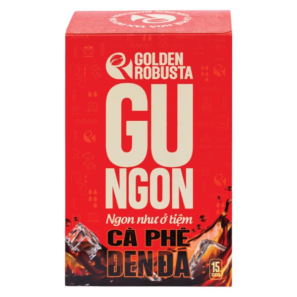 Cà Phê Đen Đá Gu Ngon Hộp 15 Gói*16G