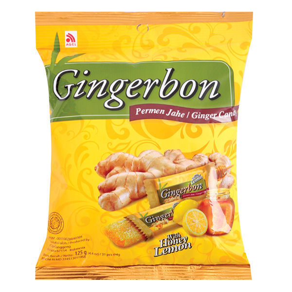Kẹo Mềm Gingerbon Gừng Chanh Mật Ong 125G