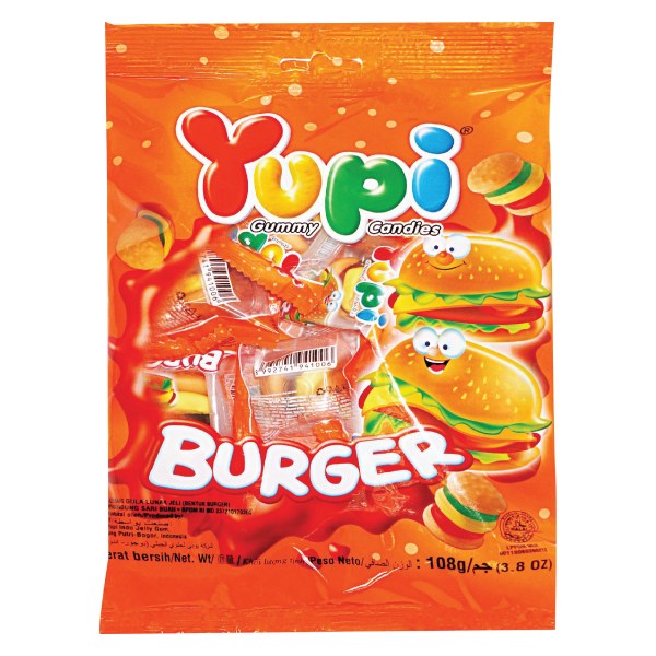 Kẹo Dẻo Yupi Burger Gói 84G