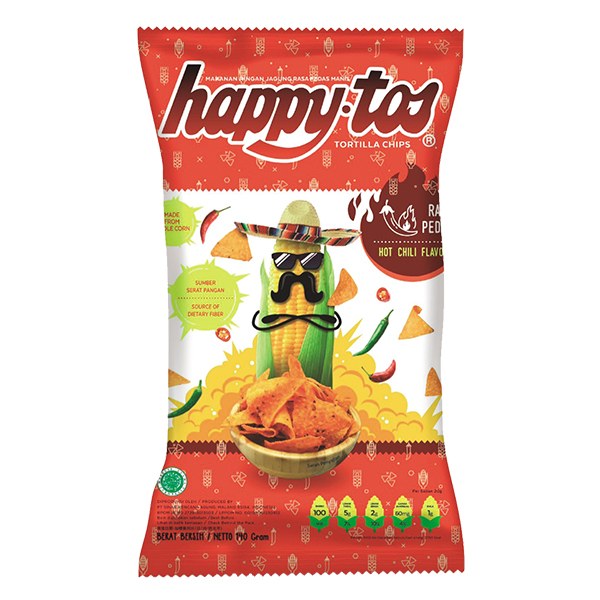 Snack Happy Tos Bắp Vị Cay Ngọt 140G