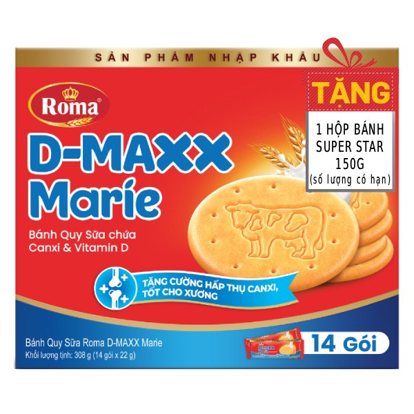 Bánh Quy Sữa Roma Marie D-Maxx Hộp 308G