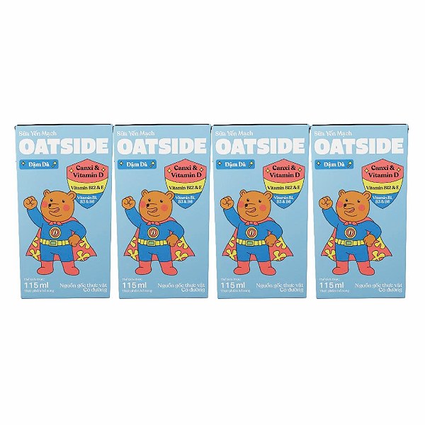 Lốc 4 Sữa Yến Mạch Oatside Đậm Đà Hộp 115Ml