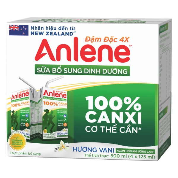 Lốc 4 Sữa Bột Pha Sẵn Anlene Vani 125Ml
