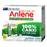 Lốc 4 Sữa Bột Pha Sẵn Anlene Đậm Đặc 4x Vị Vani Hộp 110Ml