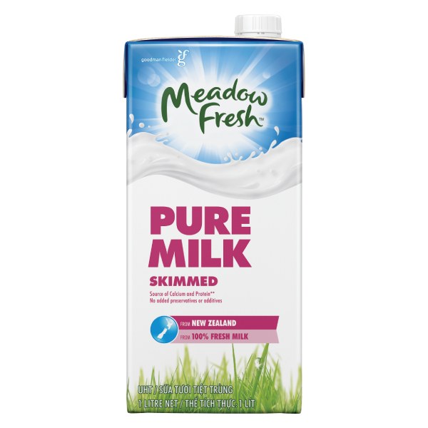 Sữa Tươi Tiệt Trùng Meadow Fresh Không Béo Hộp Giấy 1L 