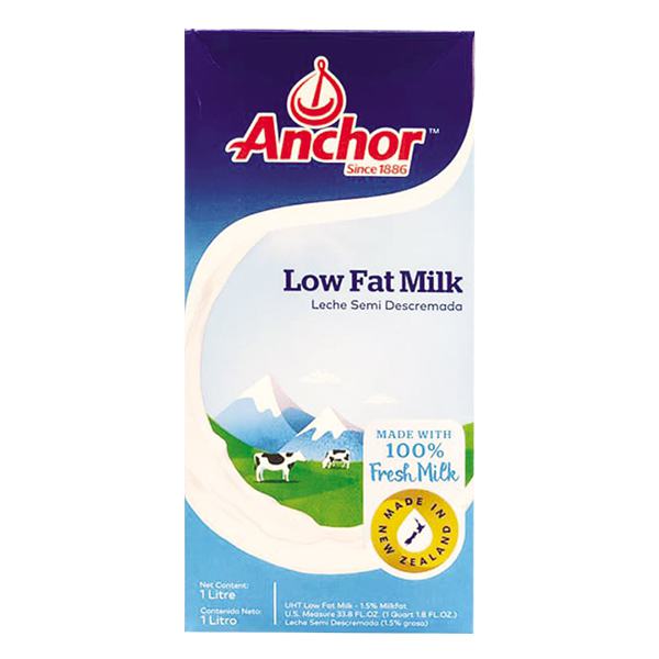 Sữa Tươi Tiệt Trùng Anchor Ít Béo Hộp Giấy 1L