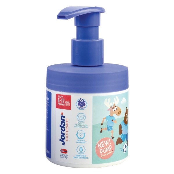 Kem Đánh Răng Trẻ Em Jordan Nho Dạng Pump 188G