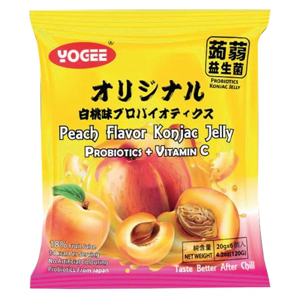 Thạch Konjac Probiotic Vị Đào Yogee Gói 120G