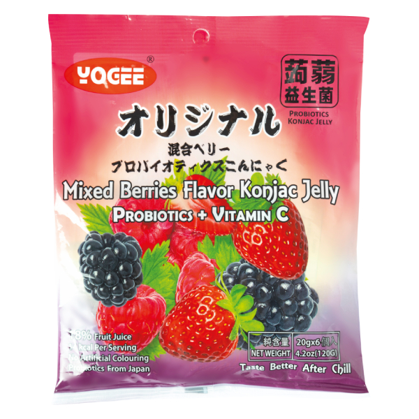 Thạch Konjac Probiotic Vị Hỗn Hợp Trái Cây Mọng Yogee Gói 120G