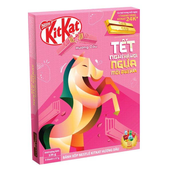 Socola Kitkat Dâu Hộp 136G