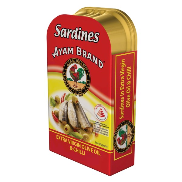 Cá Trích Ayam Brand Ngâm Ớt Và Dầu Hộp 120G