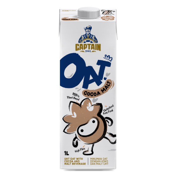 Sữa Yến Mạch Captain Vị Cacao Hộp 1L